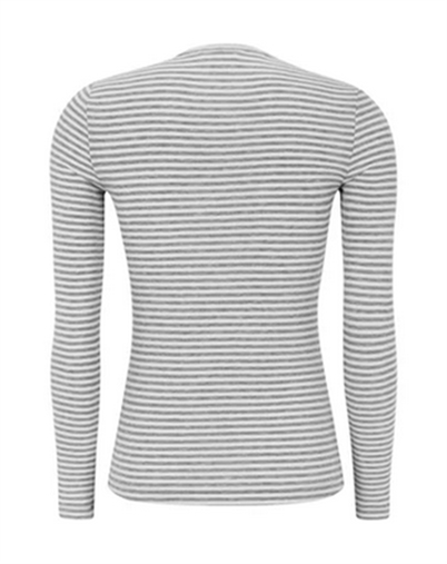 Soft Rebels - SRFenja Stripe O-neck Langærmet Trøje - Light Grey Melange 